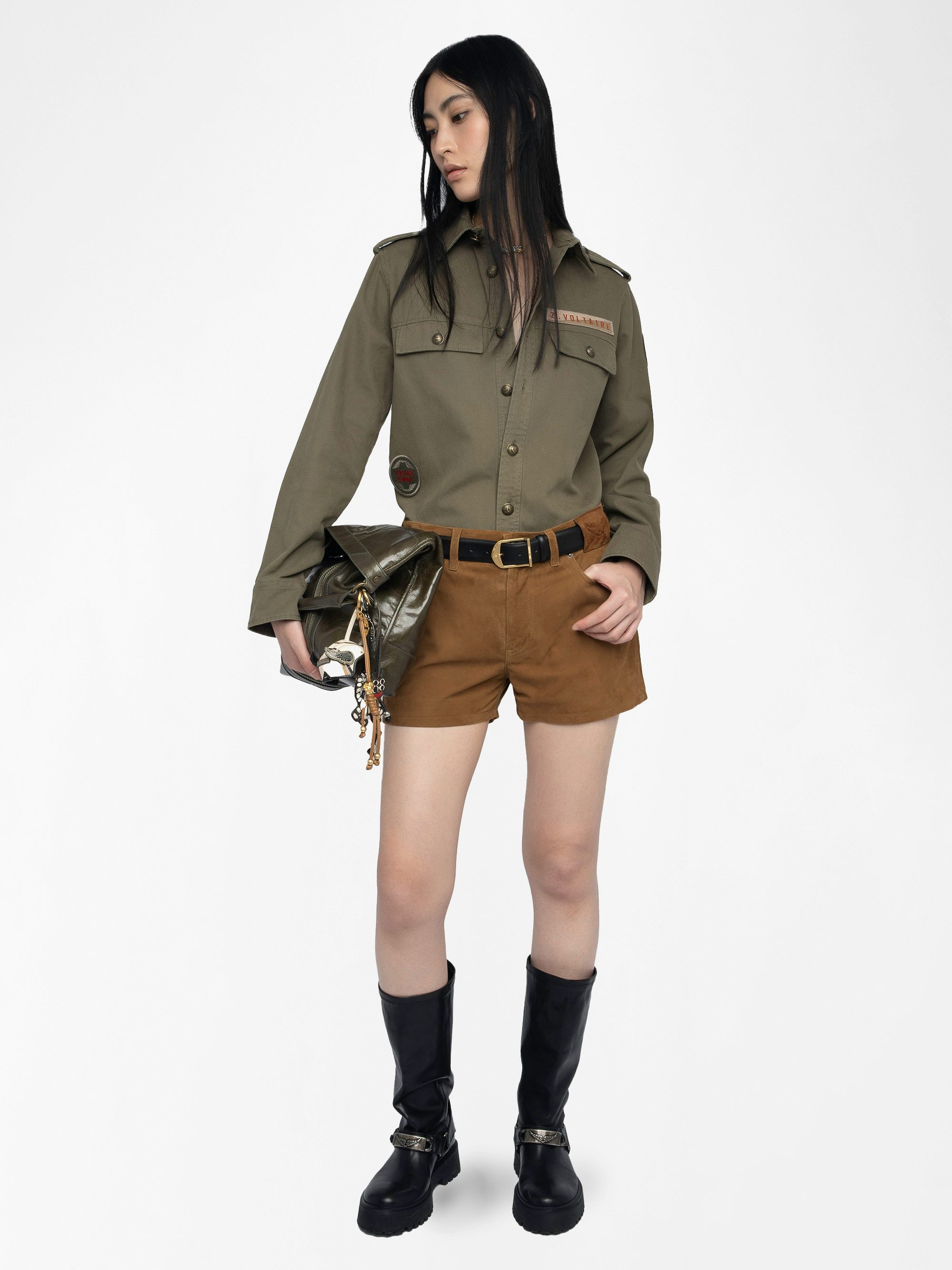 Overshirt Taskam - Military-inspired cotton canvas overshirt.